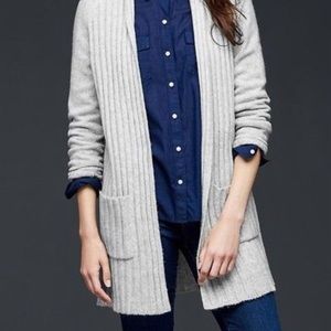 GAP Long Ribbed Cardigan Sweater